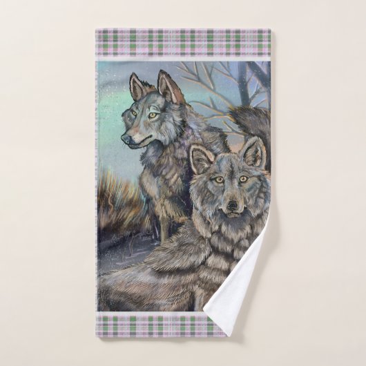 Artic Wolves Wintery Bad Handdoek (Handdoek)