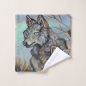 Artic Wolves Wintery Bad Handdoek (Wasdoekje)