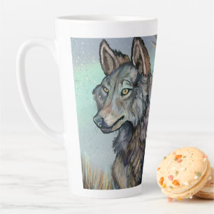 Artic Wolves Wintery Latte Mok