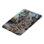 Artic Wolves Wintery Magnet Magneet (Linkerzijde)