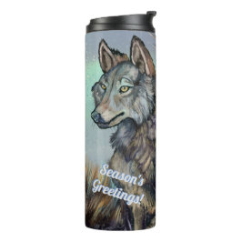 Artic Wolves Wintery Thermosbeker