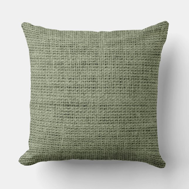 Artichoke burlap achtergrond kussen (Voorkant)