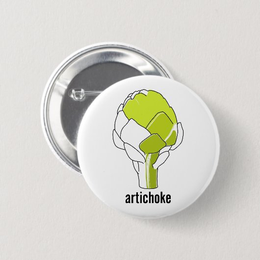 Artichoke Doodle Art Button (Voorkant /achterkant)