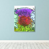 ARTICHOKE FLOWER CANVAS AFDRUK (Insitu (Houten vloer))