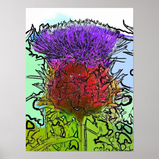 ARTICHOKE FLOWER POSTER (Voorkant)