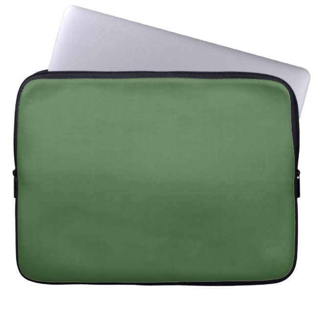 Artichoke-groen (vaste kleur) laptop sleeve (Voorkant)
