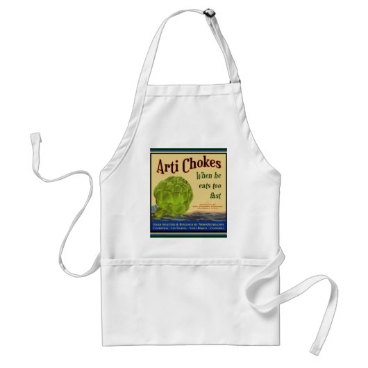 Artichoke  Label Art BBQ Schort (Voorkant)