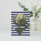 ARTICHOKE ON NAVY STRIPES BRIEFKAART (Staand voorkant)