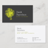 Artichoke Screen Print Catering Logo Groen/Grijs Visitekaartje (Voorkant / Achterkant)