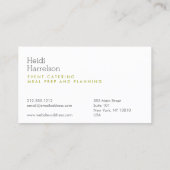 Artichoke Screen Print Catering Logo Groen/Grijs Visitekaartje (Achterkant)