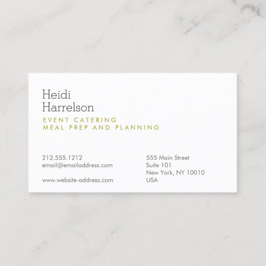 Artichoke Screen Print Catering Logo Groen/Grijs Visitekaartje (Achterkant)