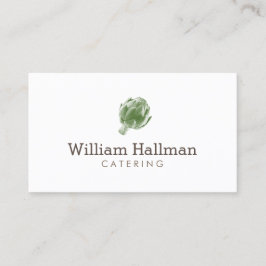 Artichoke Screen Print Catering Logo Groen/Wit Visitekaartje