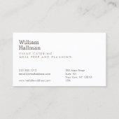 Artichoke Screen Print Catering Logo Groen/Wit Visitekaartje (Achterkant)