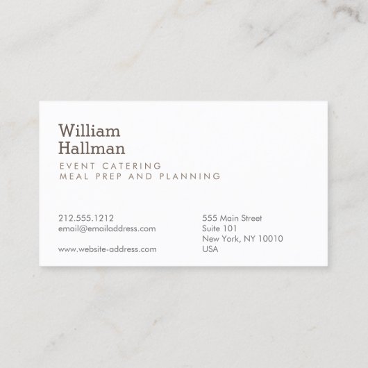 Artichoke Screen Print Catering Logo Groen/Wit Visitekaartje (Achterkant)