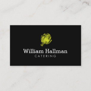 Artichoke Screen Print Catering Logo Groen/Zwart Visitekaartje