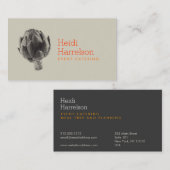 Artichoke Screen Print Catering Logo Zwart/Tan Visitekaartje (Voorkant / Achterkant)