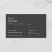 Artichoke Screen Print Catering Logo Zwart/Tan Visitekaartje (Achterkant)