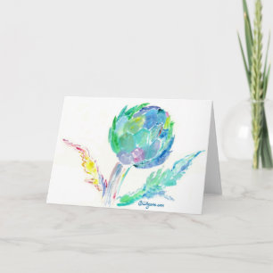 Artichoke Song Fine Art Painting Card Kaart