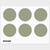 Artichoke (vaste kleur) ronde sticker (Vel)