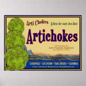 Artichoke Vegetable Art Print (Voorkant)