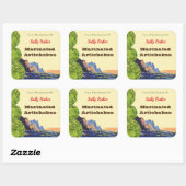 artichokes bewerkbare recept sticker (Vel)