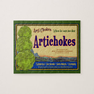 Artichokes Crate Art Jigzaag Puzzle Legpuzzel
