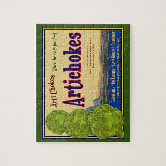 Artichokes  Crate Art Jigzaag Puzzle Legpuzzel (Verticaal)