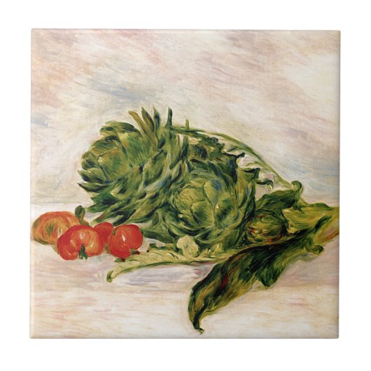 Artichokes en tomaten tegeltje (Voorkant)