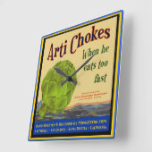 Artichokes Retro Kitchen wandklok (Hoek)