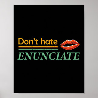 Articuleer Plezier ASL Gebarentaal Lipaflezen Dove Poster
