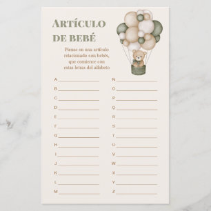 Artículo de bebé juego para Baby shower