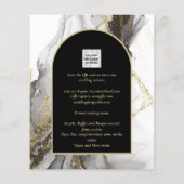 Artículo de boda negro y dorado, bilingüe flyer (Achterkant)