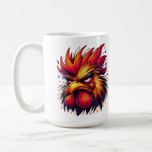 "Artie Angry Rooster" Mug Koffiemok (Links)