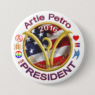 Artie voor President Ronde Button 7,6 Cm