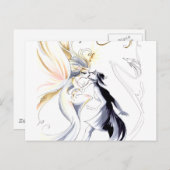 Artiest als godin briefkaart (Voorkant / Achterkant)