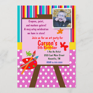 Artiest Birthday Invitation Kaart
