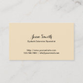 Artiest Black & Gold Eyelash-uitbreidingen Visitekaartje (Achterkant)