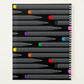 Artiest Black Pens Patroon Jaar Planner (Achterkant)