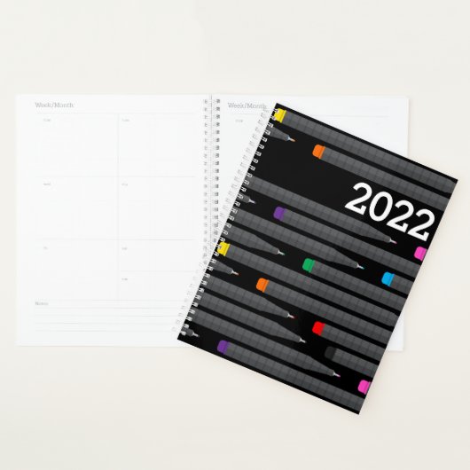 Artiest Black Pens Patroon Jaar Planner (Display)