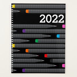 Artiest Black Pens Patroon Jaar Planner