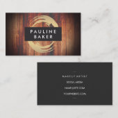 Artiest Brush Stroke Rustic Wood Visitekaartje (Voorkant / Achterkant)