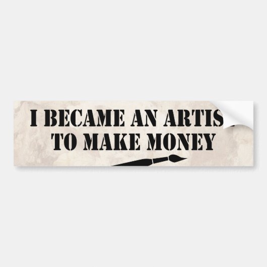 Artiest Bumpersticker (Voorkant)