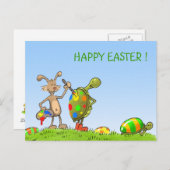 artiest bunny briefkaart (Voorkant / Achterkant)