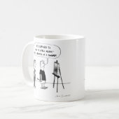 Artiest Cartoon | Grappige kunstleraar, kunstcriti Koffiemok (Voorkant links)