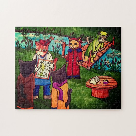 Artiest Cat Legpuzzel (Horizontaal)