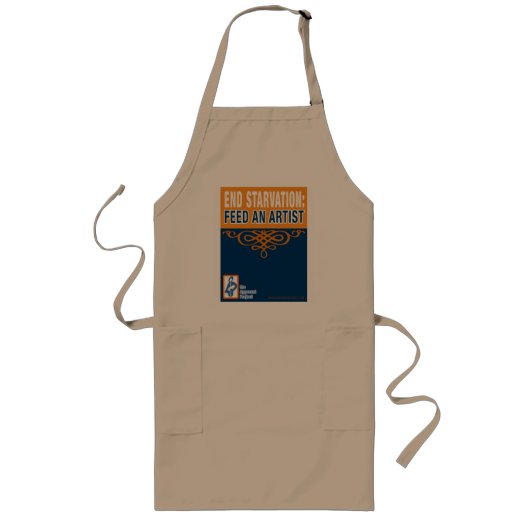 Artiest/Chef's Apron Lang Schort (Voorkant)