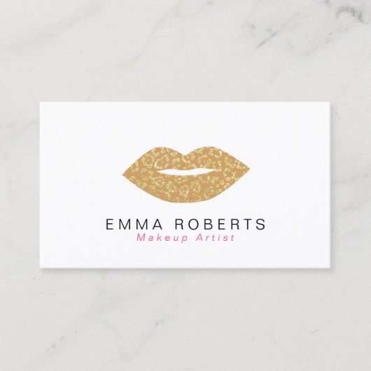 Artiest Chic Gold Leopard-laptop maken - Afdrukopp Visitekaartje (Voorkant)