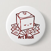 Artiest Creatief Kunstblok Ronde Button 7,6 Cm (Voorkant)
