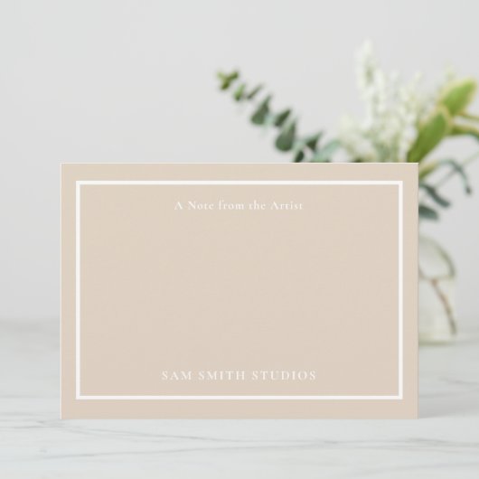 artiest dank u kaart (Staand voorkant)