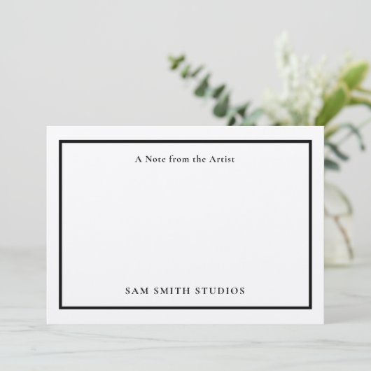 artiest dank u kaart (Staand voorkant)